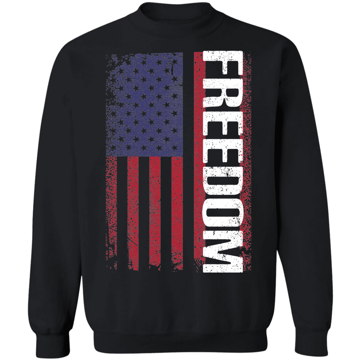 Freedom American Flag USA Crewneck Sweatshirt
