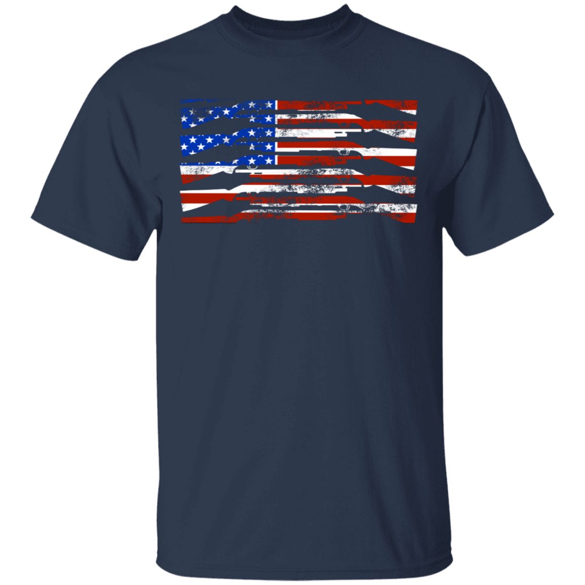 Shotgun Firearm American Flag T-Shirt