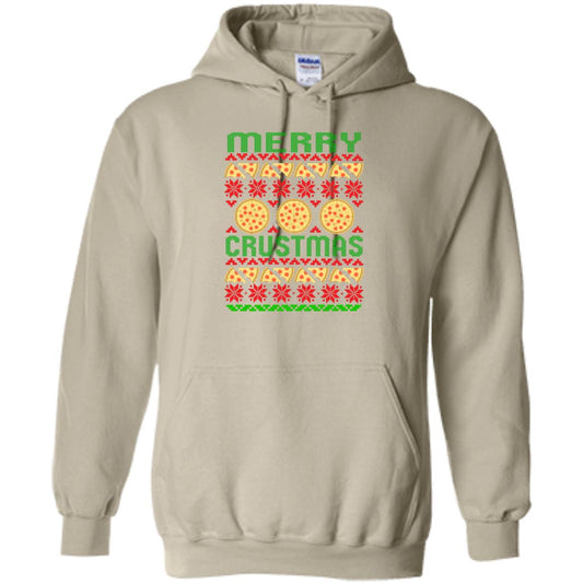 Merry Crustmas Pizza Funny Christmas Pullover Hoodie