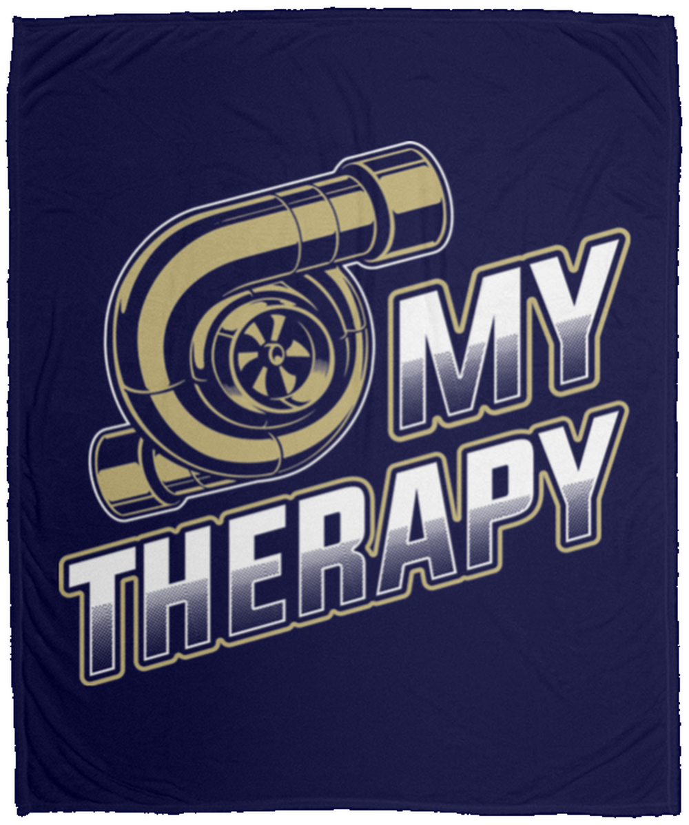 Turbo Is My Therapy Boosted Racing Fleece Blanket - 50x60