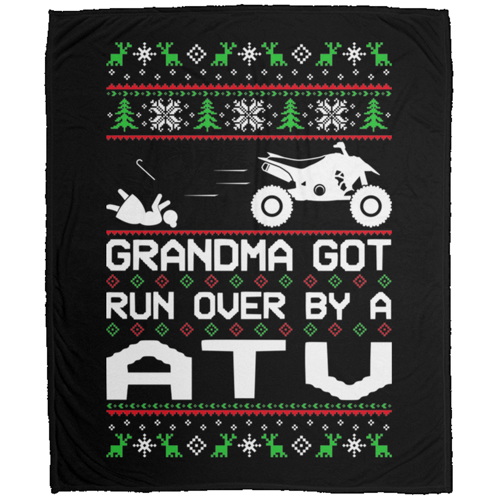 Wheel Spin Addict Christmas ATV 4-Wheeler Quad Fleece Blanket - 50x60