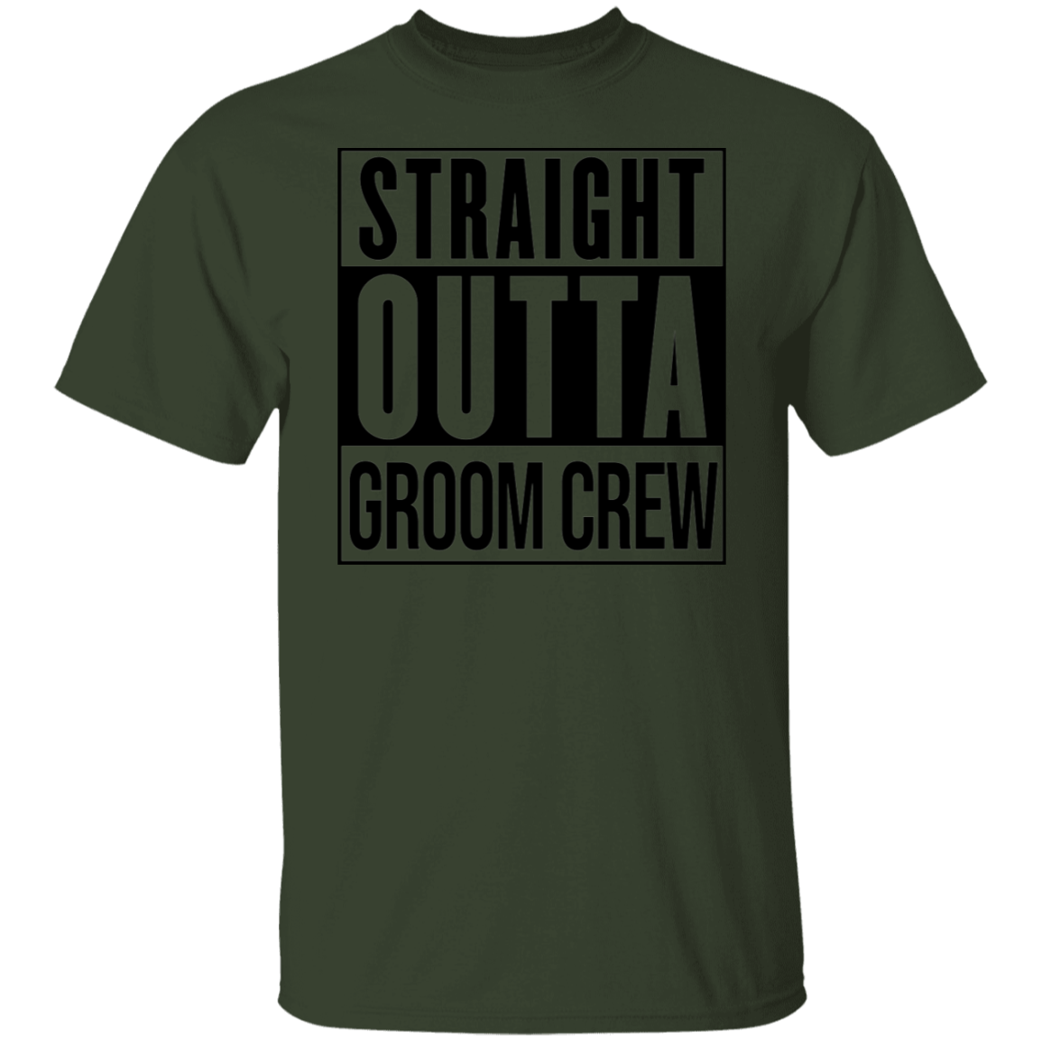 Straight Outta Groom Crew Wedding Bachelor Party T-Shirt