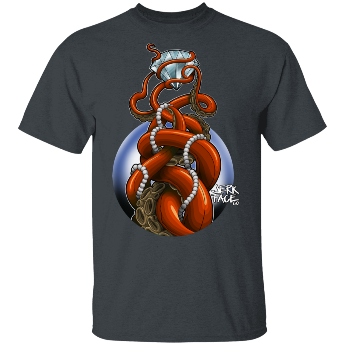 Octopus and Diamond Treasure Saltwater Shipwreck T-Shirt