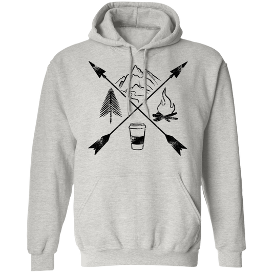 Hiking Camping Outdoor Coffee Women's Pullover Hoodie