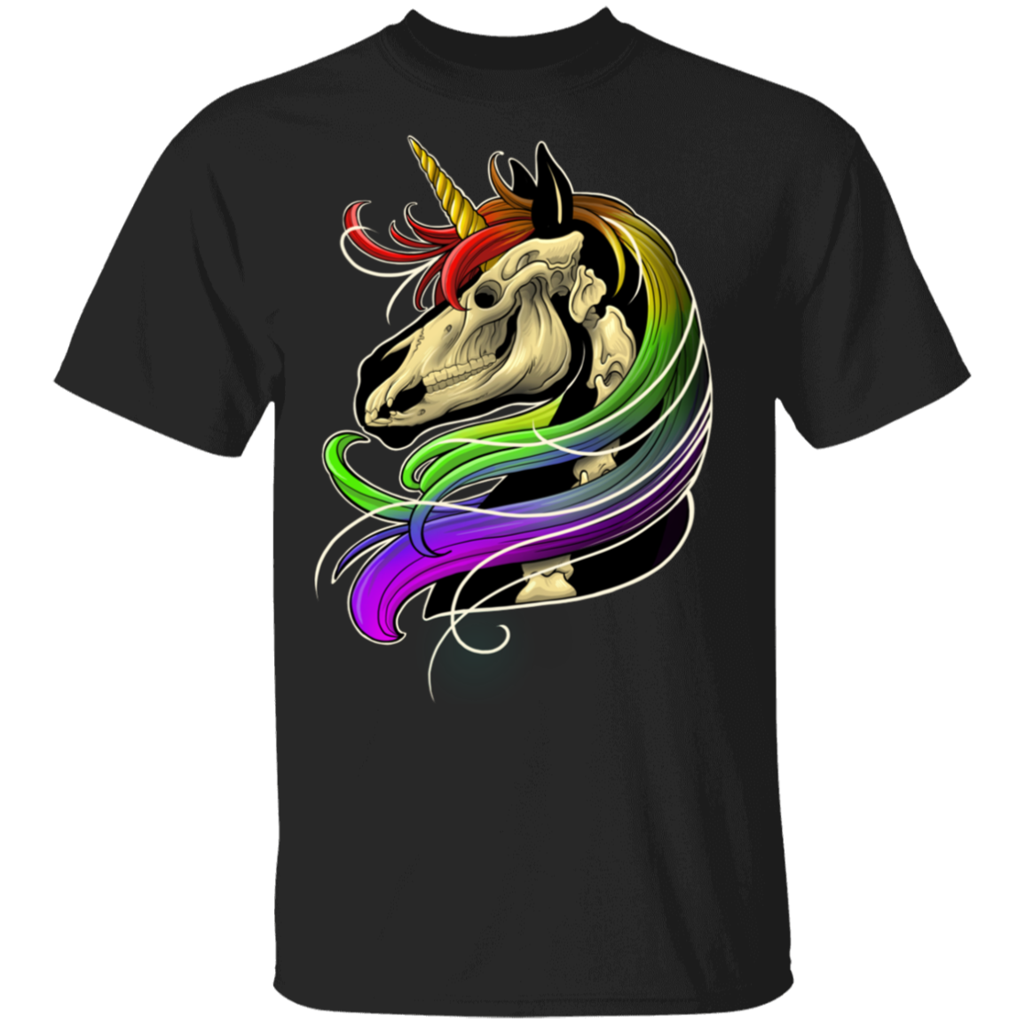 Rainbow Skeleton Unicorn T-Shirt