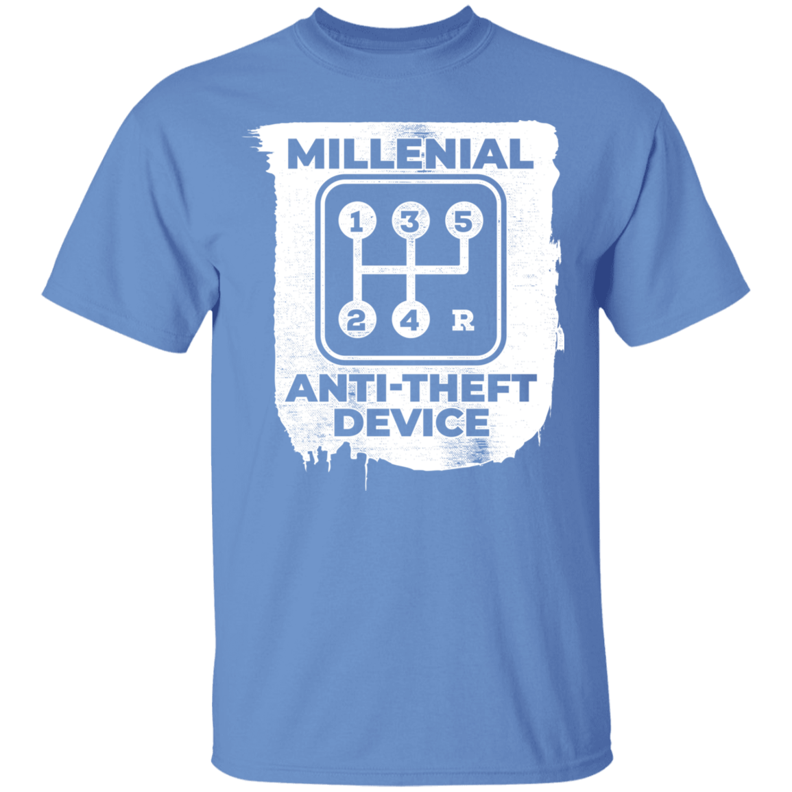 Millennial Anti-Theft Device Manual Stick Shift 5-Speed Device T-Shirt