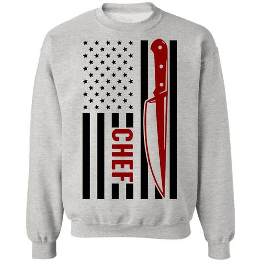 Chef American Flag Cooking Crewneck Sweatshirt