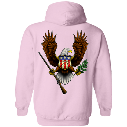 1776 American Bald Eagle  Double Sided Pullover Hoodie