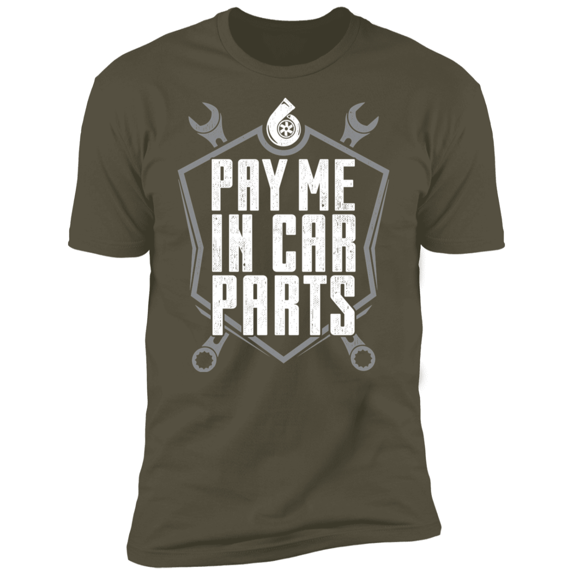 Pay Me In Car Parts Automotive Mechanic Turbo Premium Short Sleeve T-Shirt