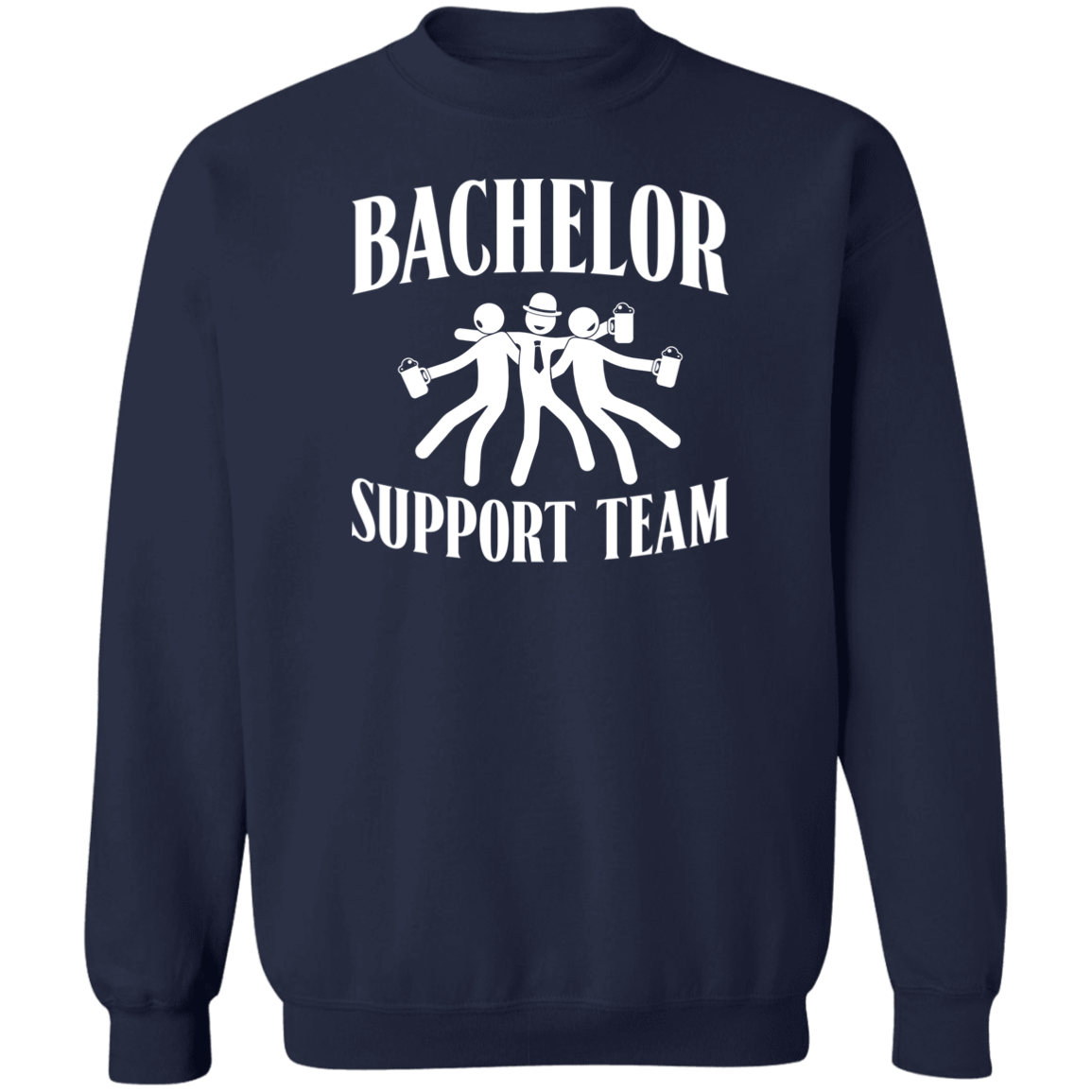 Bachelor Party Funny Support Team Crewneck  Sweatshirt