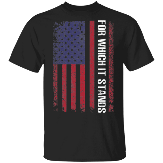 For Which It Stands American Flag USA T-Shirt