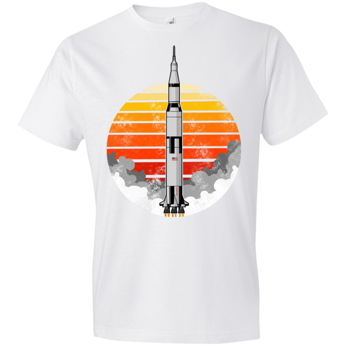Youth Space USA Sun Rocket Ship Launch Lightweight T-Shirt