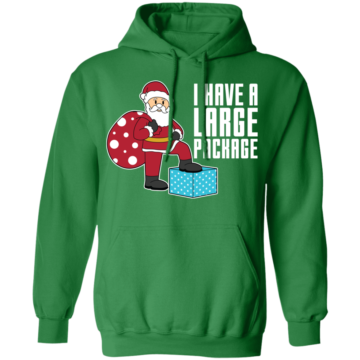 Funny Santa I Have A Large Package Christmas Pullover Hoodie
