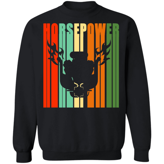 power horse Horsepower HP V8 American Muscle Crewneck Sweatshirt