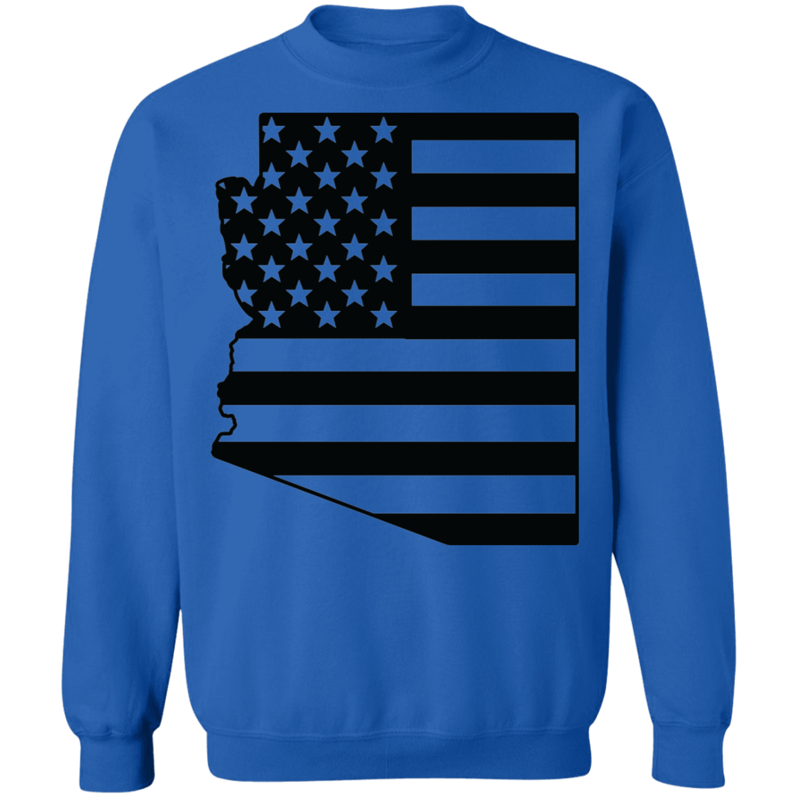 Arizona AZ State American Flag USA Crewneck  Sweatshirt