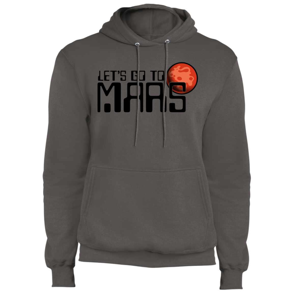 Men's Space Lets Go to Mars Fleece Pullover Hoodie