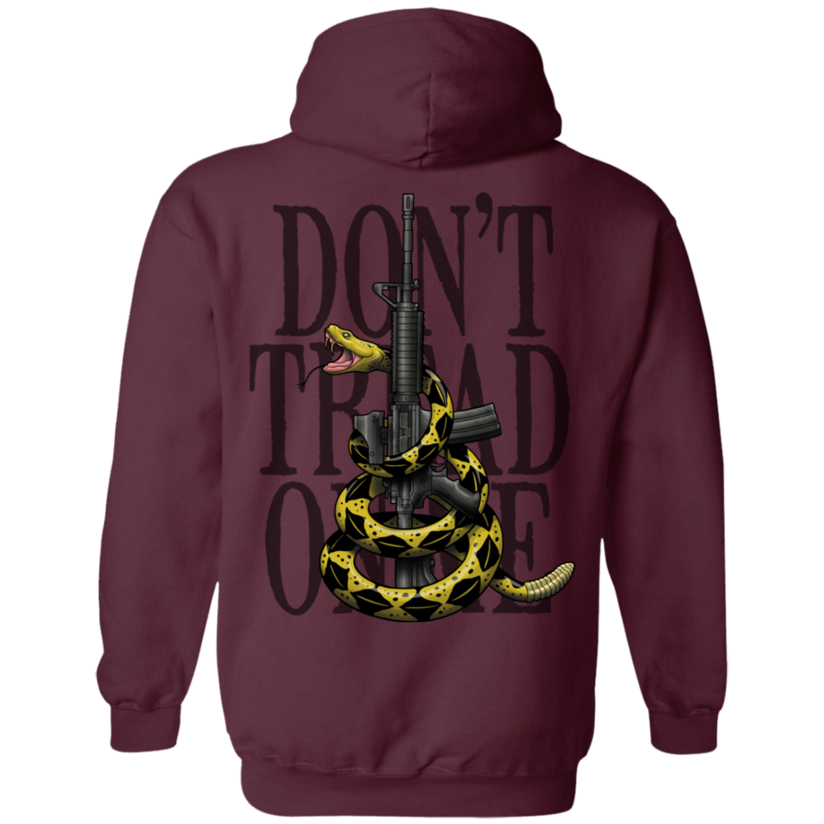 We the People Don't Tread on Me Gadsden Flag Double Sided Pullover Hoodie