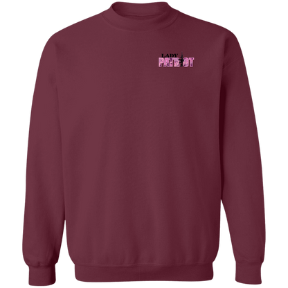 Lady Patriot 1776 American Bald Eagle Double Sided Crewneck Sweatshirt