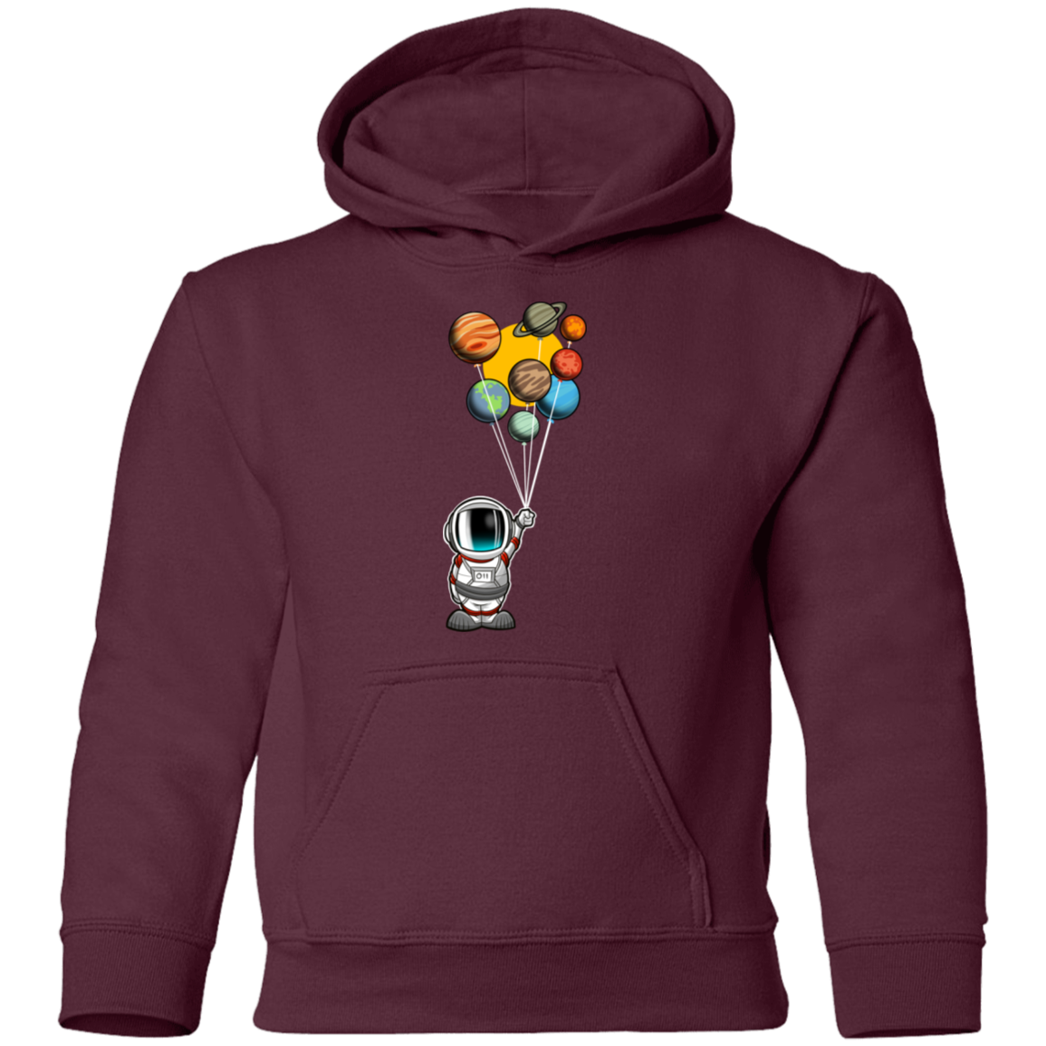 Youth Space Astronaut Balloons Party Pullover Hoodie