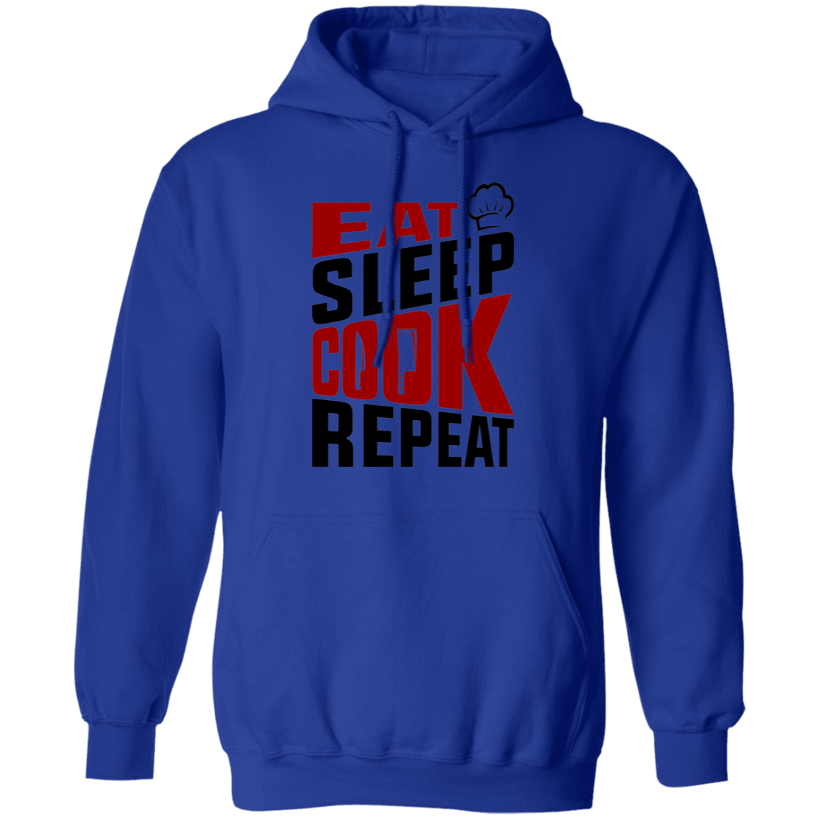 Eat Sleep Cook Repeat Chef Pullover Hoodie