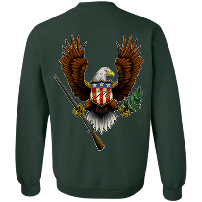 Patriot 1776 American Bald Eagle Double Sided Crewneck Sweatshirt