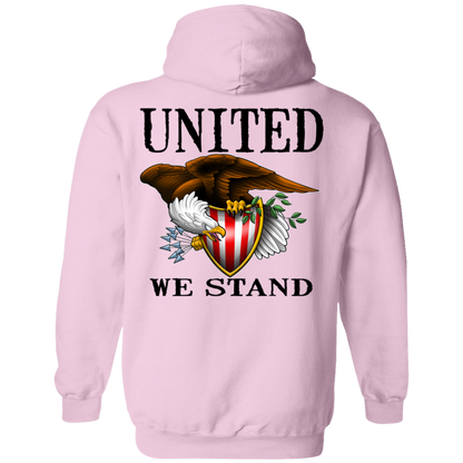1776 American Bald Eagle United We Stand Double Sided Pullover Hoodie