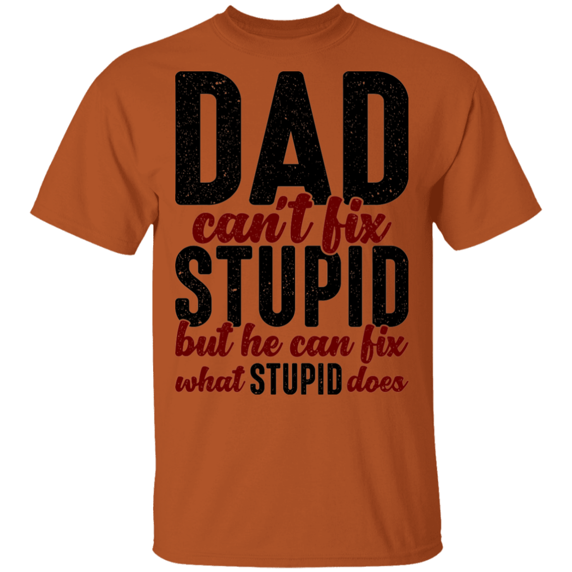 Dad Can't Fix Stupid But Can Fix What Stupid Does T-Shirt
