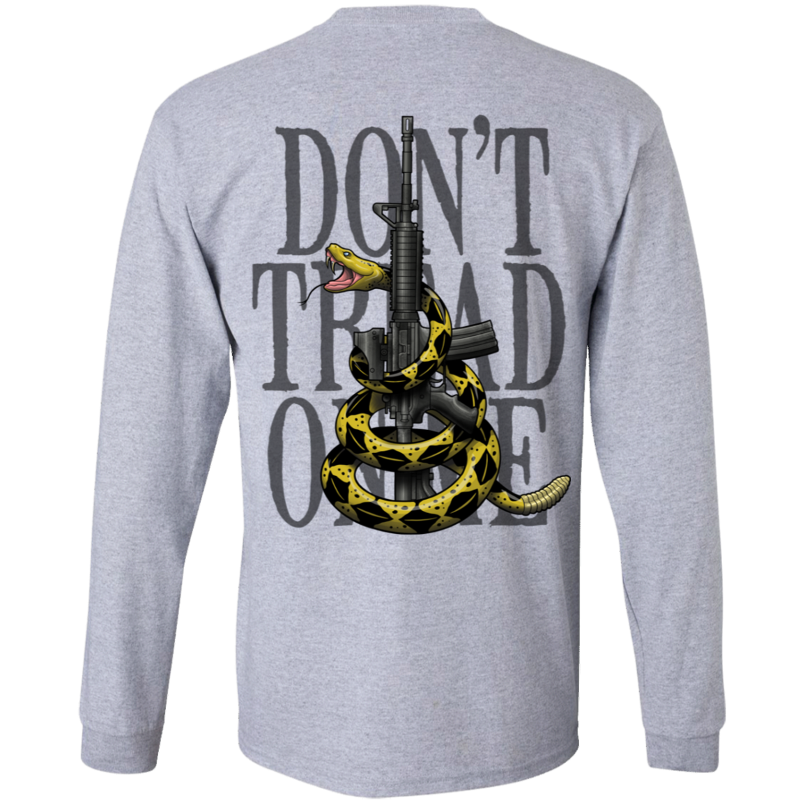 We the People Don't Tread on Me Gadsden Flag Double Sided Long Sleeve T-Shirt