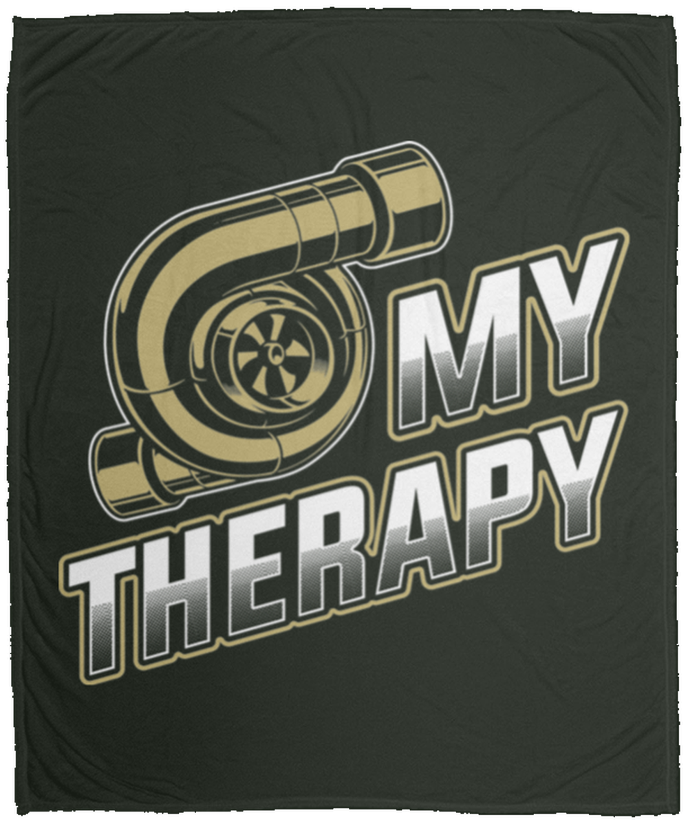 Turbo Is My Therapy Boosted Racing Fleece Blanket - 50x60