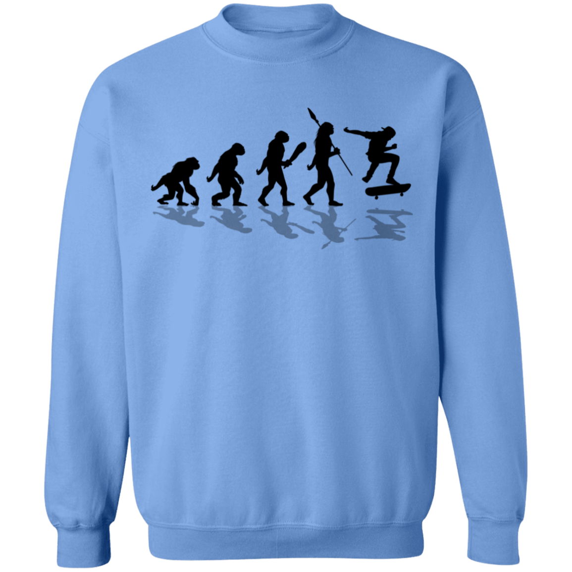 The Evolution of Man Skateboarding Skateboard Crewneck Sweatshirt