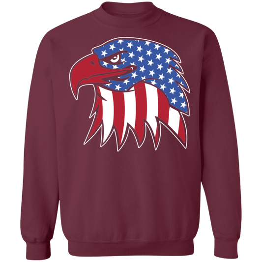 Bald Eagle American Flag USA Crewneck Sweatshirt