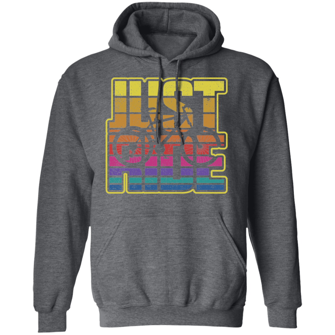 Just Ride Biking Mountain Bike Pullover Hoodie