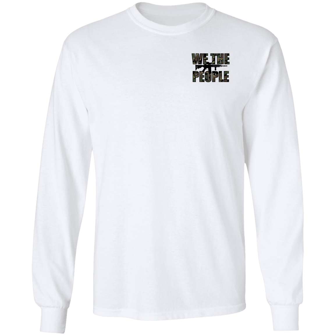 We the People Don't Tread on Me Gadsden Flag Double Sided Long Sleeve T-Shirt