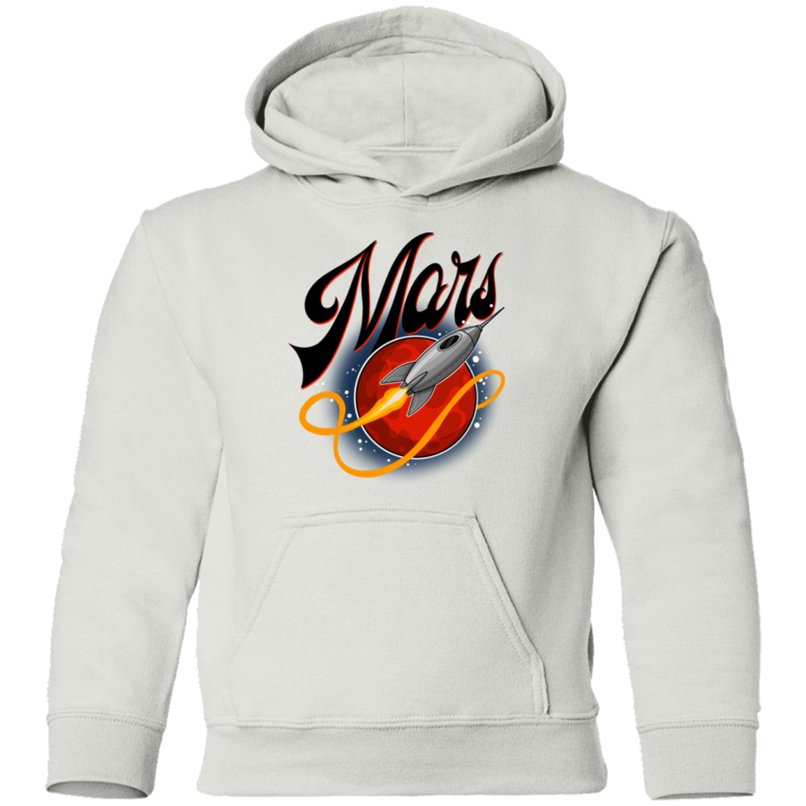 Youth Space Mars Space Ship Old Style Pullover Hoodie