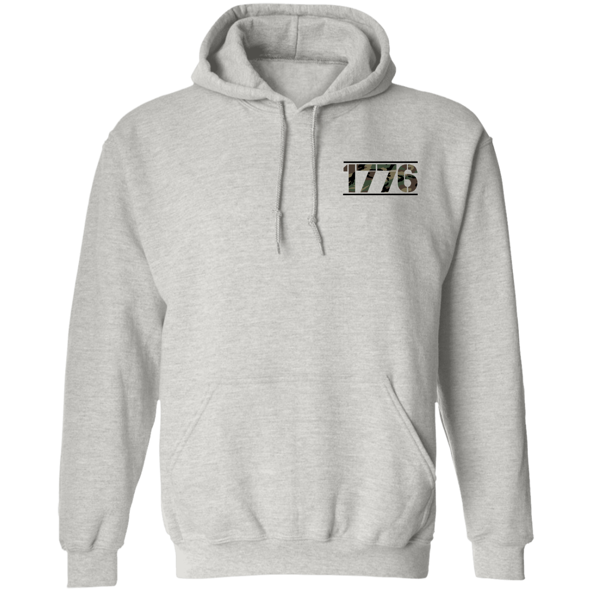 1776 American Bald Eagle  Double Sided Pullover Hoodie