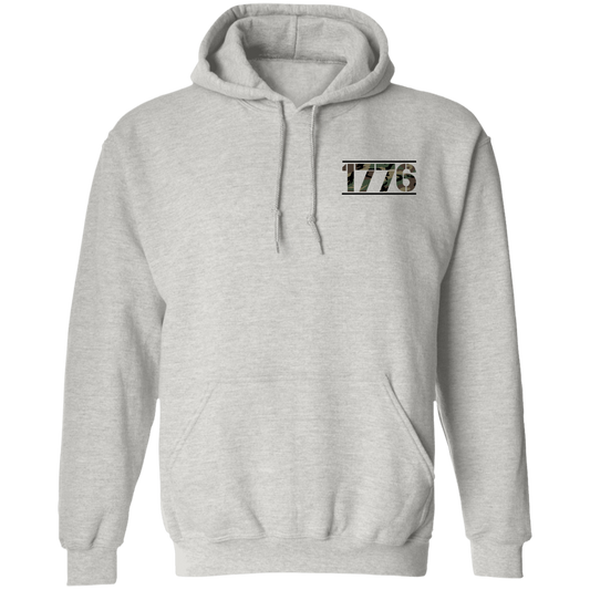 1776 American Bald Eagle  Double Sided Pullover Hoodie