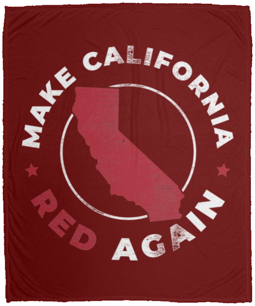 Make California Red Again Republican Fleece Blanket - 50x60