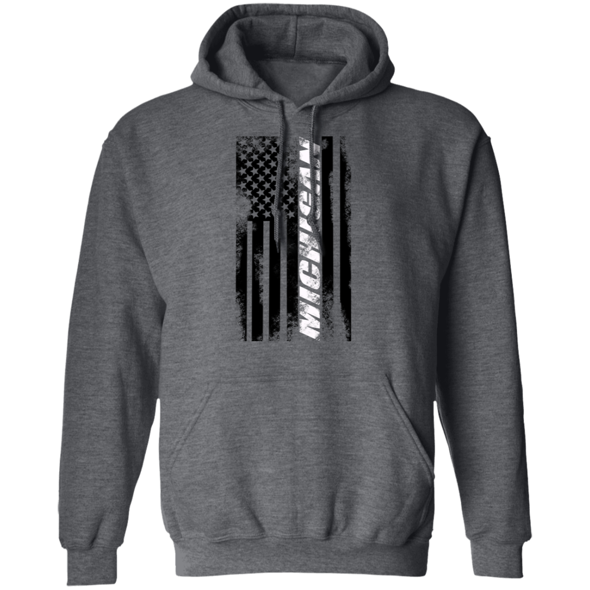 Michigan American Flag Pullover Hoodie