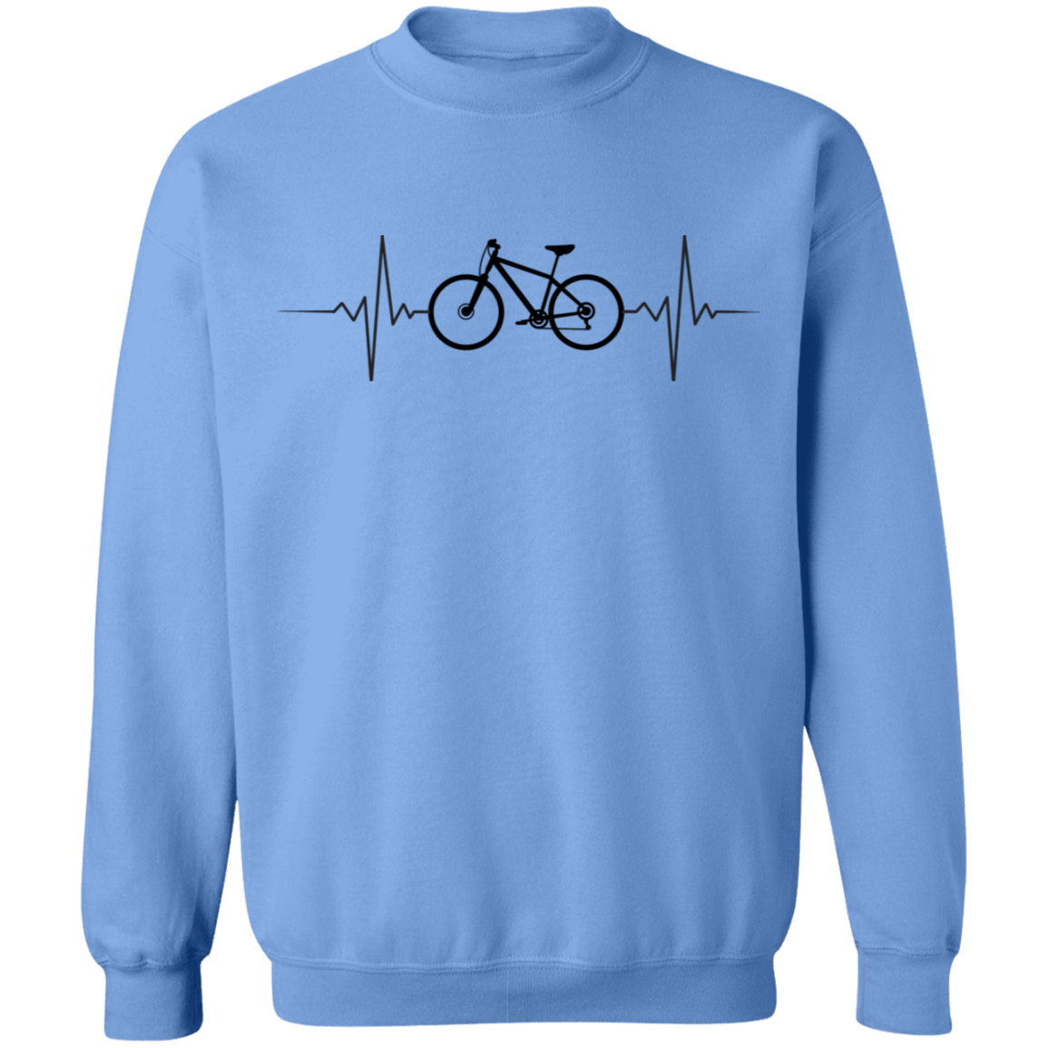 Mountain Biking Biker Heartbeat Crewneck Sweatshirt