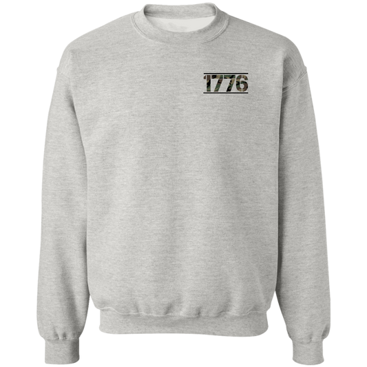 1776 American Bald Eagle United We Stand Double Sided Crewneck Sweatshirt