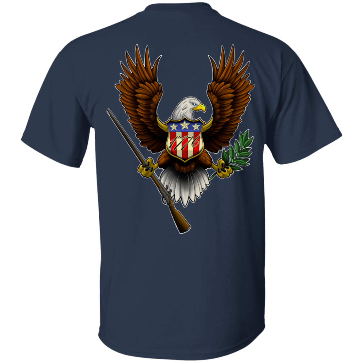 We the People American Bald Eagle 1776 Double Sided T-Shirt