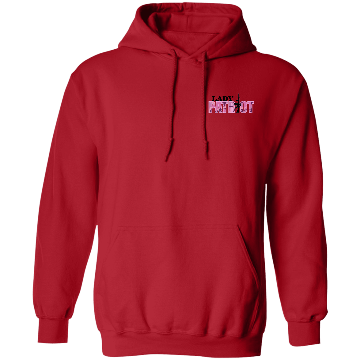 Lady Patriot American Bald Eagle United We Stand Double Sided Pullover Hoodie