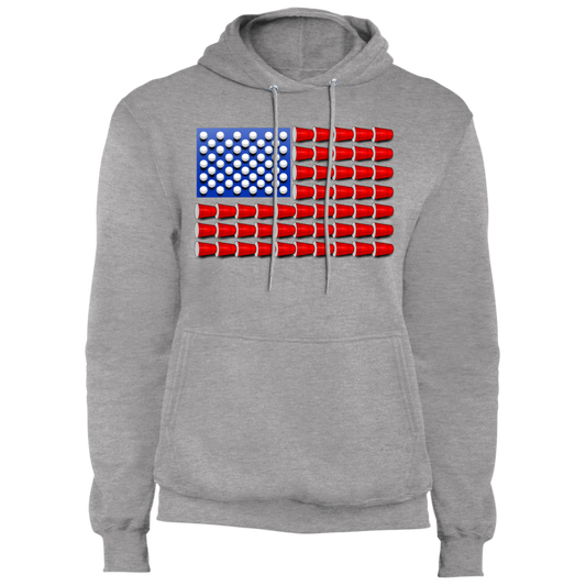 Beer Pong Red Cup American Flag Pullover Hoodie