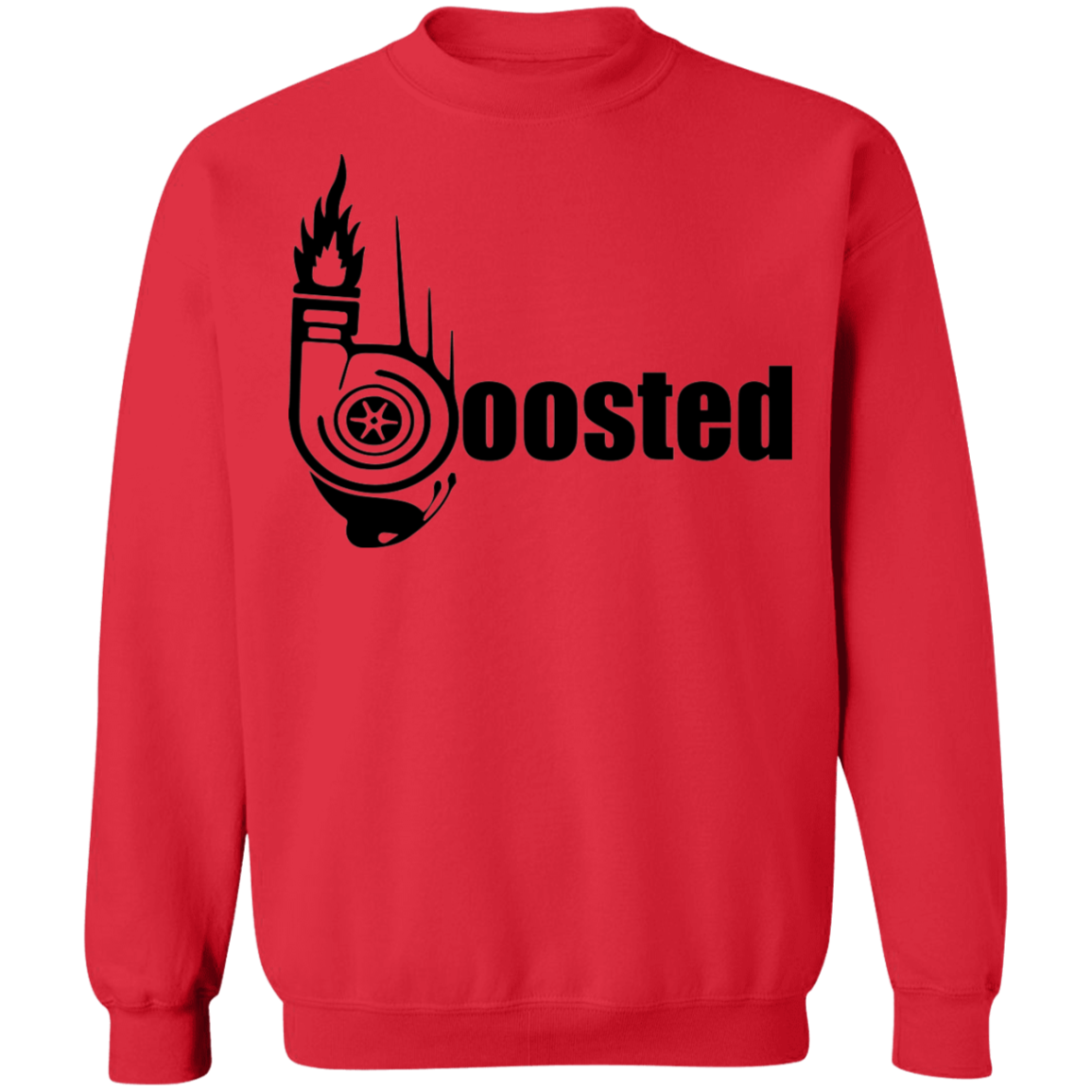 Boosted Turbo Word Boosted Turbo Racing Gapped Crewneck Sweatshirt