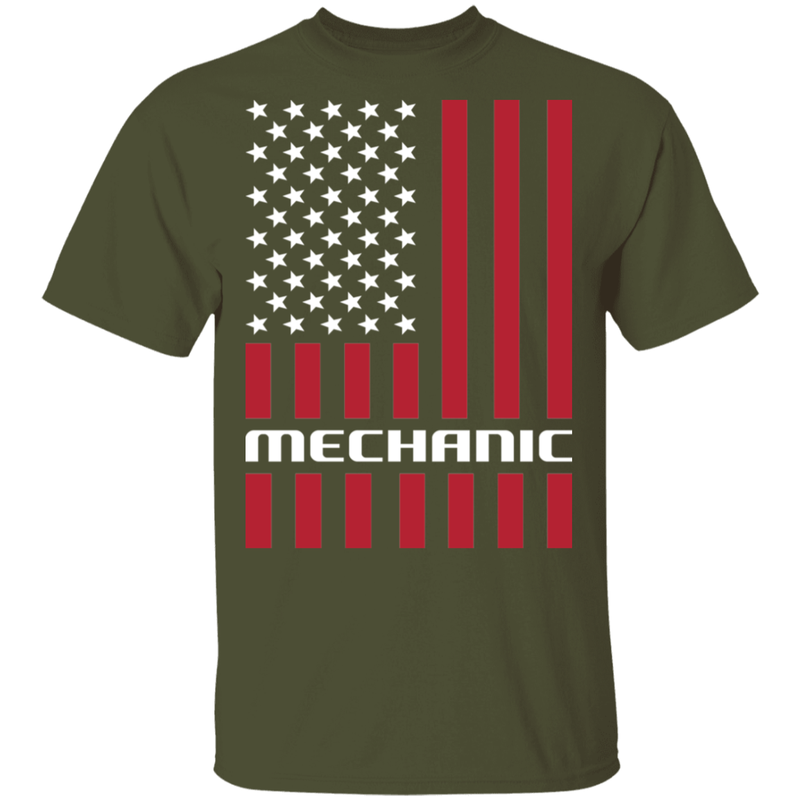 Mechanic Automotive American Flag USA T-Shirt