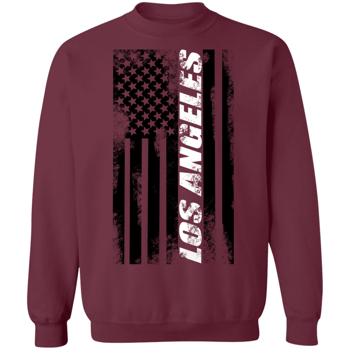 Los Angeles California American Flag Crewneck Sweatshirt
