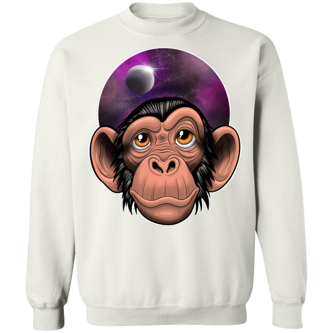 Space Chimp Astronaut Crewneck Pullover Sweatshirt