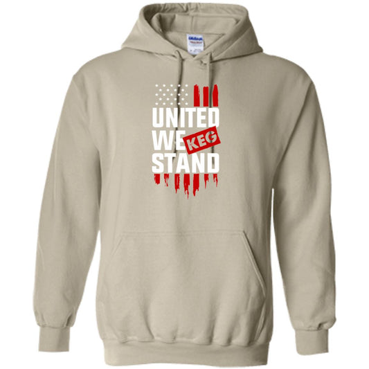 United We Keg Stand Drinking Beer American Flag Pullover Hoodie