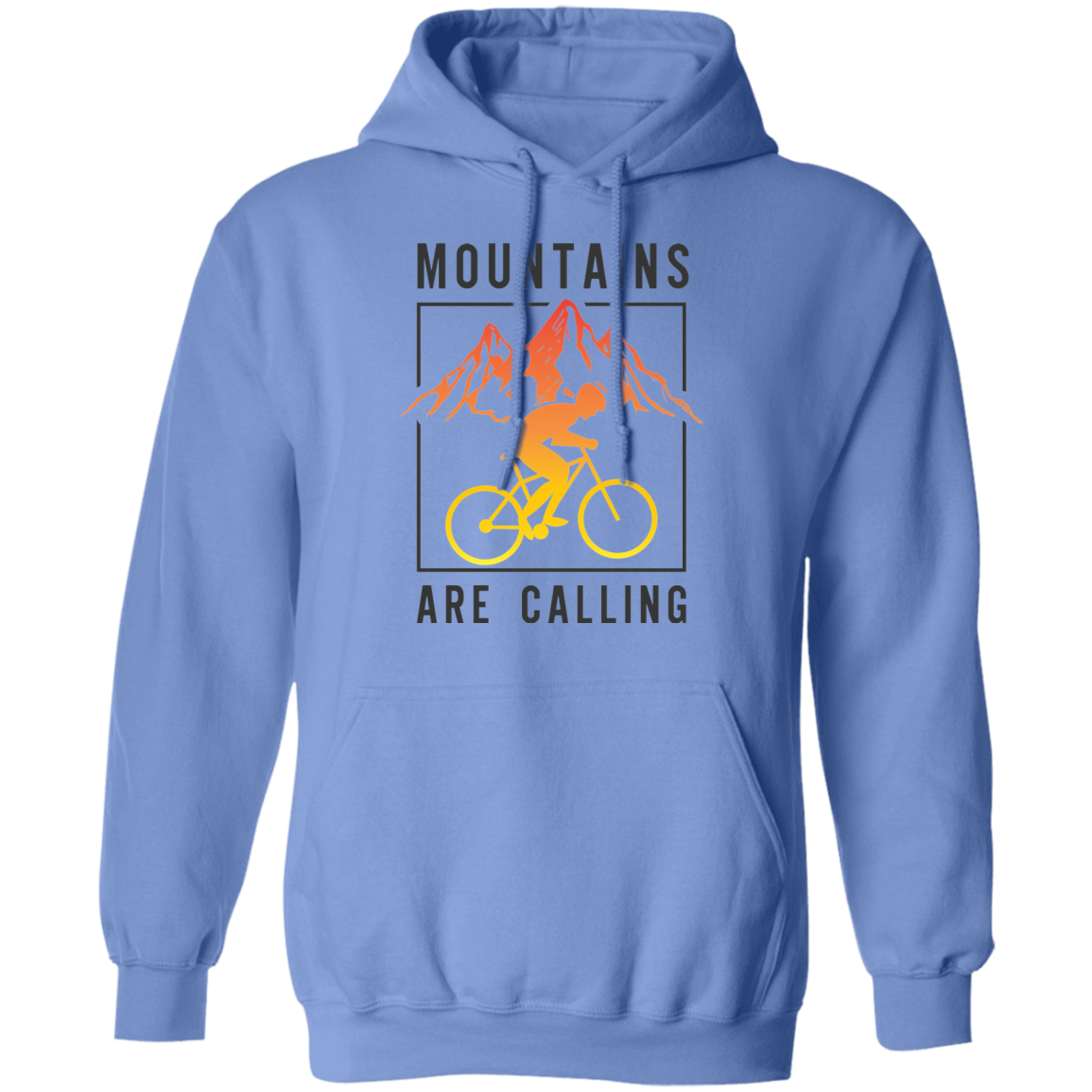 Mountains Are Calling Mountain Biking Pullover Hoodie