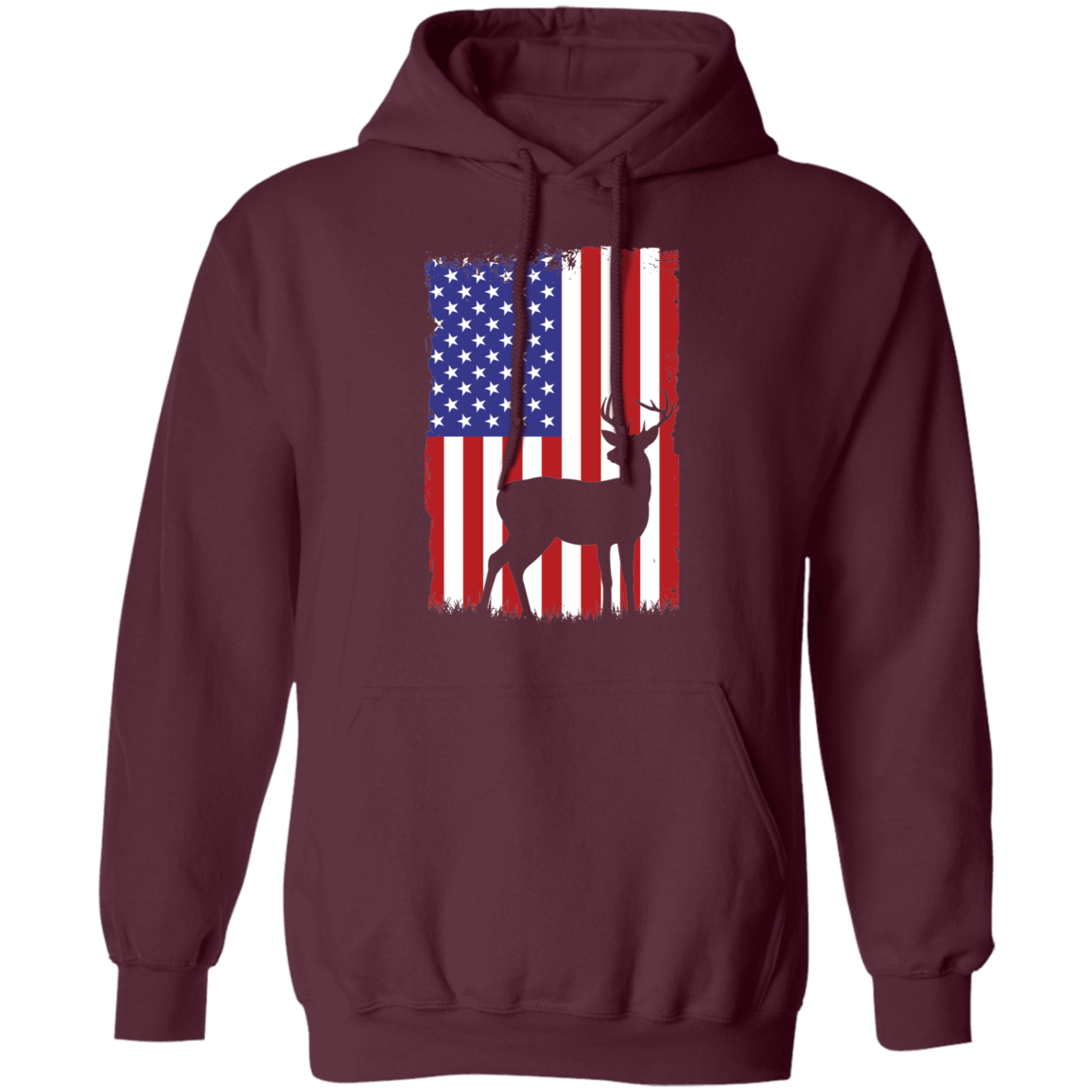 Hunting American Flag Pullover Hoodie